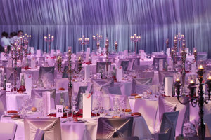 Die Werkstattbühne als Raum für Galadinners im Festspielhaus Bregenz 