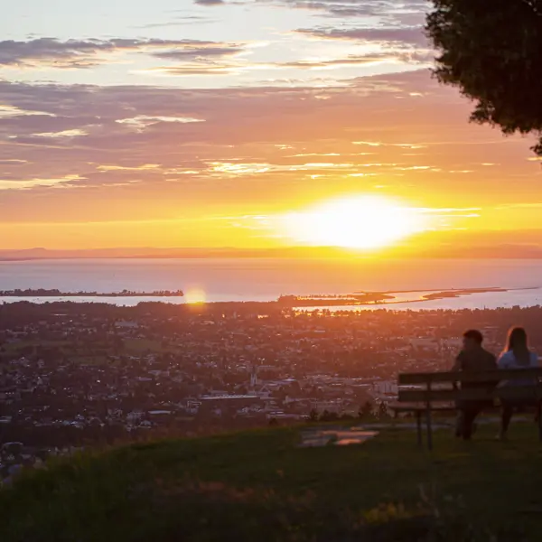 Sonnenuntergang über dem Bodensee © Petra Rainer, Bodensee Vorarlberg Tourismus