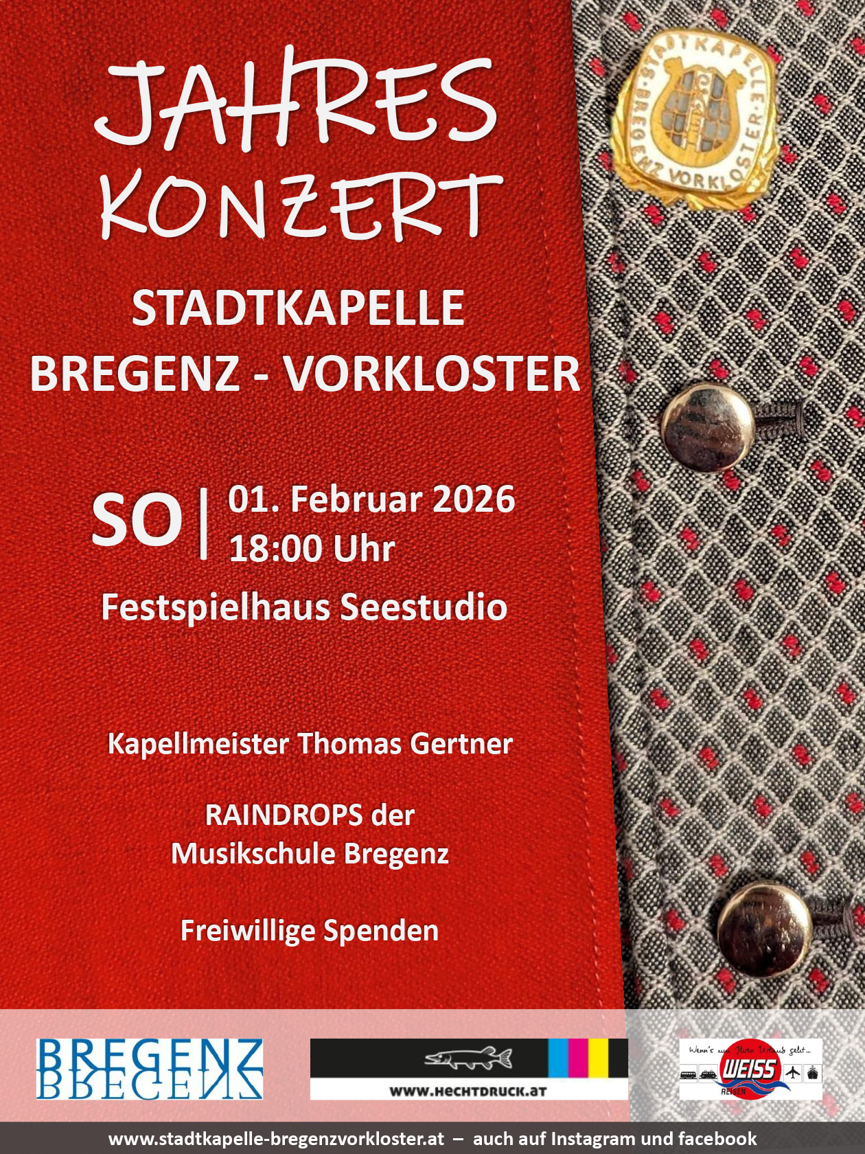 Konzert der Stadtkapelle Bregenz-Vorkloster 2026 
