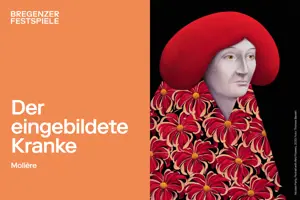 Der eingebildete Kranke (Burgtheater 2026) © Thomas Barratt - Nicolas Party, Portait with Red Flowers, 2020